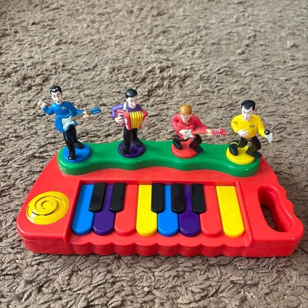 Vintage The Wiggles Musical Piano Toy Red Characters